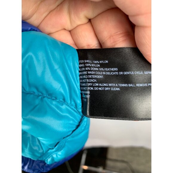 Bernardo Packable Womens Down Puffer Vest Blue Teal Reversible Nylon Lightweight - Picture 5 of 5